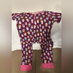 Little Sleepies Women’s Coffee-themed Bamboo Pajamas Size 3X EUC